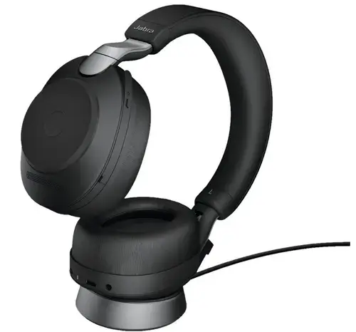 Casti cu microfon Jabra Evolve2 85 UC Stereo, USB Type-C, Stand (Negru)