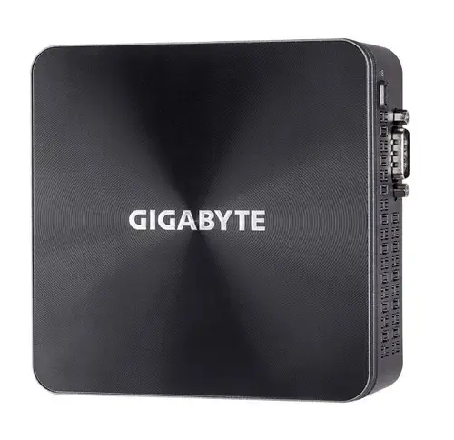 Calculator Barebone Gigabyte BRIX s GB-BRi3H-10110 (rev. 1.0) - Ultra Compact PC Kit, Procesor Intel Core i3-10110U, 2 cores, 2.1 GHz up to 4.1GHz, 4MB, fara memorie RAM, fara stocare, Intel UHD Graphics 620, No OS (Negru)