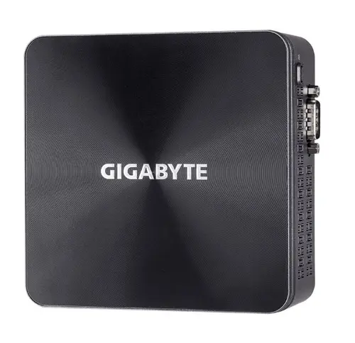 Calculator Barebone Gigabyte BRIX s GB-BRi3H-10110 (rev. 1.0) - Ultra Compact PC Kit, Procesor Intel Core i3-10110U, 2 cores, 2.1 GHz up to 4.1GHz, 4MB, fara memorie RAM, fara stocare, Intel UHD Graphics 620, No OS (Negru)