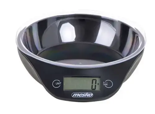 Cantar de bucatarie cu castron MS3164, 5 kg (Negru)