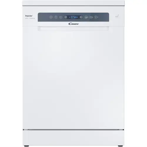 Masina de spalat vase Candy Rapido CF 3C7F0W, 13 seturi, 8 programe, Wi-Fi, Wash & Dry 35', Motor Speed-Drive Inverter, Automatic Open Door, Clasa C, 60cm (Alb)