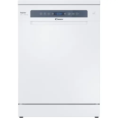 Masina de spalat vase Candy Rapido CF 3C7F0W, 13 seturi, 8 programe, Wi-Fi, Wash & Dry 35', Motor Speed-Drive Inverter, Automatic Open Door, Clasa C, 60cm (Alb)