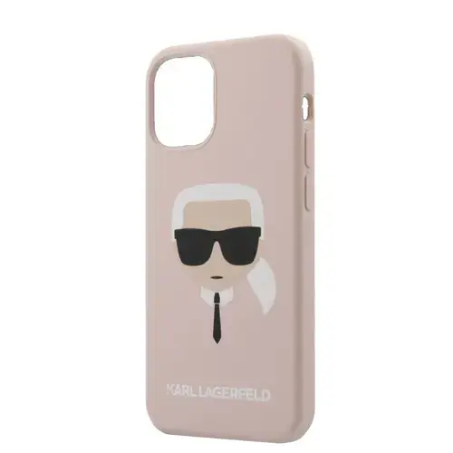 Husa de protectie Karl Lagerfeld Head pentru Apple iPhone 12 mini (Roz)