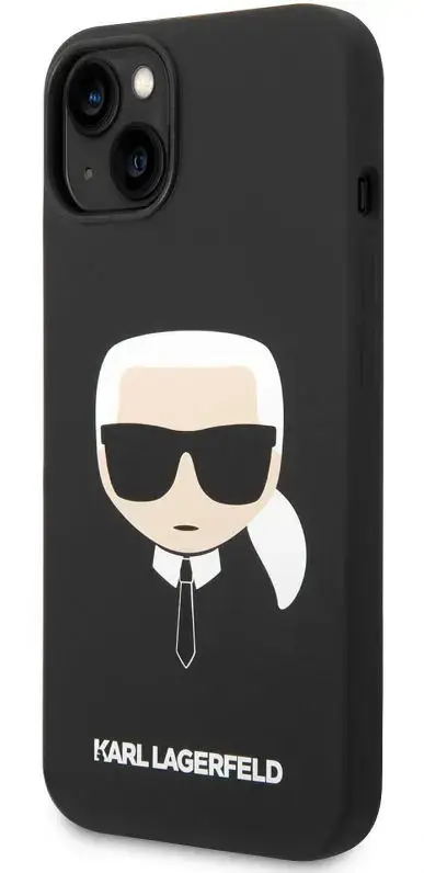 Protectie Spate Karl Lagerfeld Liquid Karl Head MagSafe  pentru Apple iPhone 14 Plus (Negru)