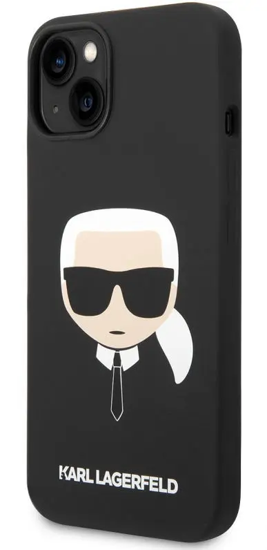 Protectie Spate Karl Lagerfeld Liquid Karl Head MagSafe  pentru Apple iPhone 14 Plus (Negru)