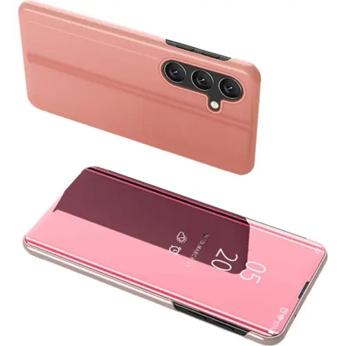 Husa Book Clear View Lemontti  compatibila cu Samsung Galaxy A25 5G (Roz)