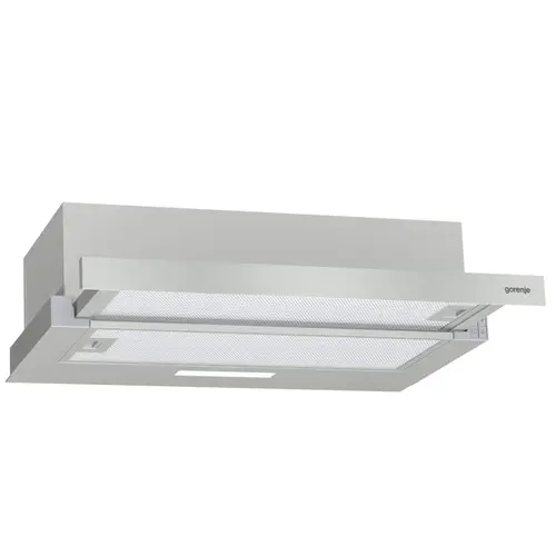 Hota incorporabila telescopica Gorenje TH62E3X, Putere de absortie 350 mc/h, Clasa C, Inox