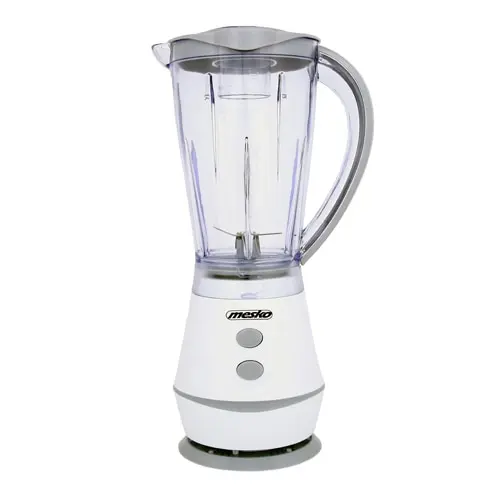 Blender Mesko MS 4060G, 250W-500W, 2 viteze, capacitate 1L, lame din otel inoxidabil, alb/gri