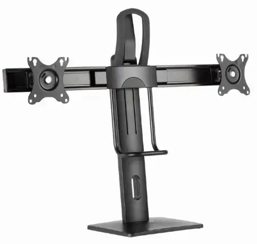 Suport birou 2 monitoare Gembird MS-D2-01, 17inch - 27inch, 12 kg, VESA 75x75/100x100 (Negru)