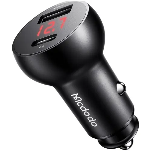 Incarcator auto Mcdodo Mushrooms Series, PD, 30W, digital display (Negru)