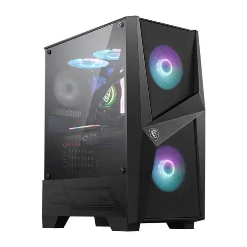 Carcasa MSI MAG FORGE 100R, Middle Tower, Tempered glass (Negru)