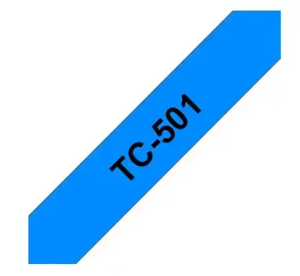 Banda Laminata Brother TC501, 12mm (Negru/Albastru)