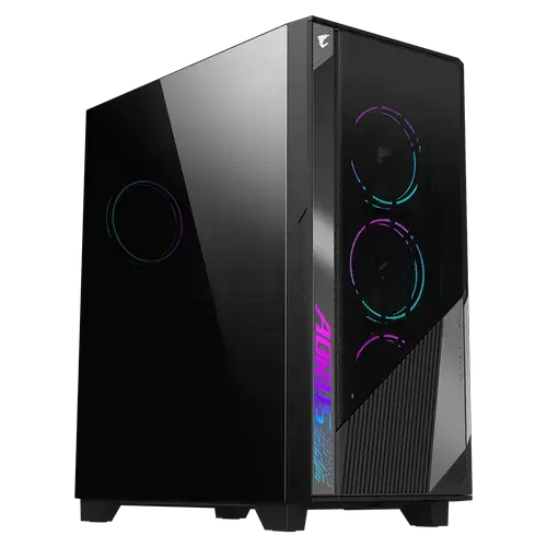 Carcasa GIGABYTE Aorus C500 Glass, Mid Tower, fara sursa (Negru)