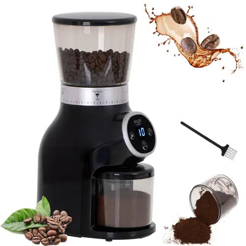 Rasnita de cafea Adler AD 4450 Burr, 300 W, 31 setari macinare, capacitate 300g (Negru)