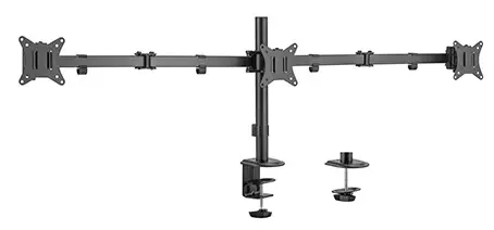 Suport 3 monitoare birou Gembird MA-D3-01, 17inch-27inch, 7 kg (Negru)