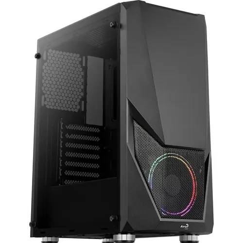 Carcasa Aerocool Zauron, iluminare fRGB, Mid Tower (Negru)