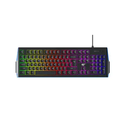 Tastatura Gaming Havit Gamenote KB866L, iluminare Rainbow,  USB (Negru)