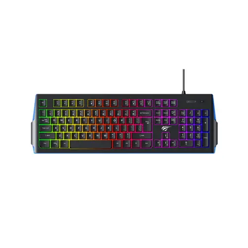 Tastatura Gaming Havit Gamenote KB866L, iluminare Rainbow,  USB (Negru)