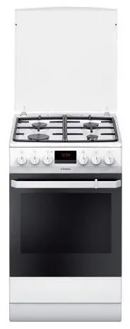Aragaz mixt HANSA FCMW582109, 4 arzatoare gaz, 50cm, Aprindere electrica (Alb)