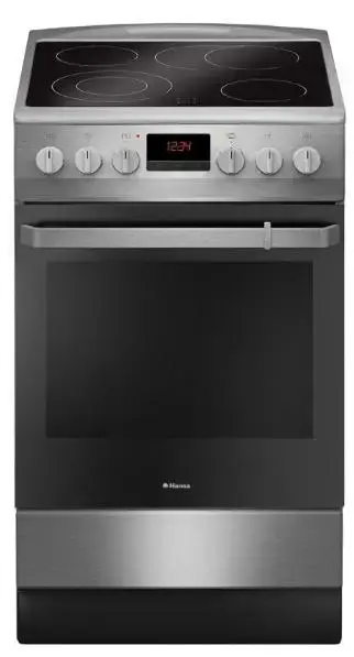 Aragaz Hansa FCCX580009, Electric, 4 zone de gatit, 65 l (Argintiu)