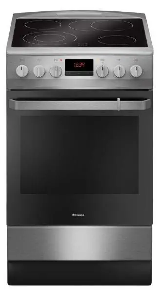 Aragaz Hansa FCCX580009, Electric, 4 zone de gatit, 65 l (Argintiu)