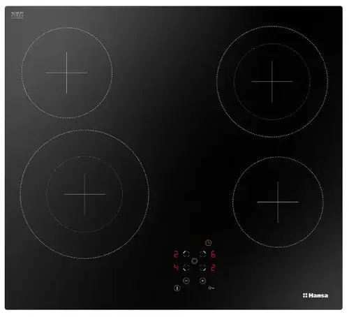 Plita incorporabila Hansa BHC96508, Vitroceramica, 4 Zone de gatit, Touch Control, Timer (Negru)