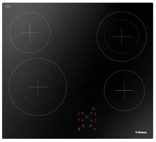 Plita incorporabila Hansa BHC96508, Vitroceramica, 4 Zone de gatit, Touch Control, Timer (Negru)