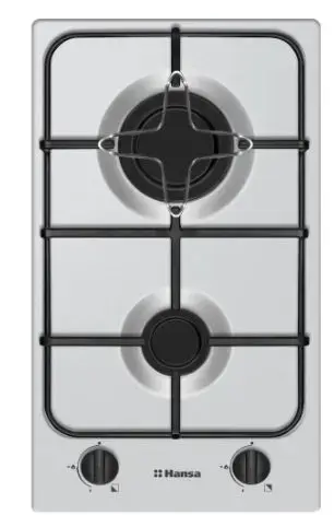 Plita incorporabila Hansa BHGI310102, Gaz, 2 zone de gatit (Argintiu)