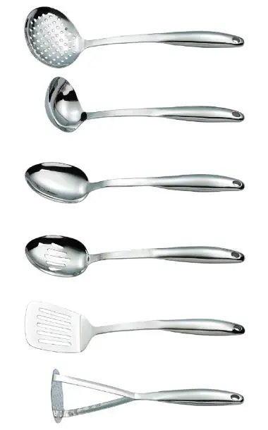 Set 7 ustensile pentru bucatarie Zokura Z1024 (Inox)