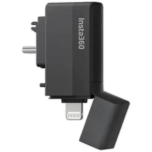 Cititor de carduri Insta360 CINSAAQ/C, USB-C, Lightning, pentru Insta360 One X3 (Negru)