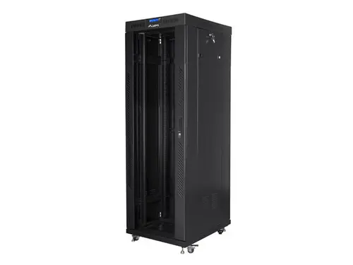 Rack Cabinet 19inch Free-Standing 37U/600x800, Usa sticla, Panou LCD (Negru)