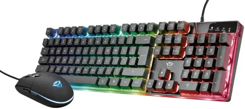 Kit Tastatura si Mouse Trust GXT 838 Azor, Iluminat (Negru)