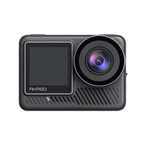 Camera video de actiune AKASO Brave 8 Lite, 4K 60 FPS, 20MP, Control vocal, Stabilizare 6 axe, Ecran 2inch/1.22inch, Wi-Fi, HDR, IPX8 10m (Negru)