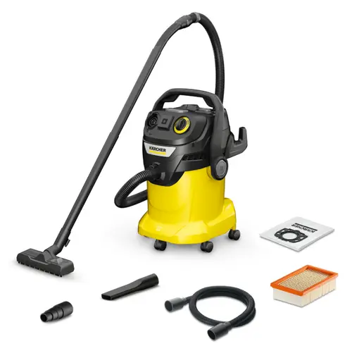 Aspirator Karcher KWD 6 P V-25/6/22, umed/uscat, 75l/s, 1300W (Negru/Galben)