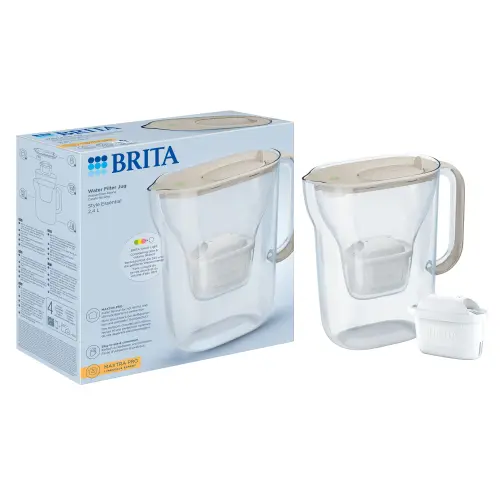 Cana filtranta BRITA Style 2,4 L Maxtra Pro, 1 cartus filtrant (Bej)
