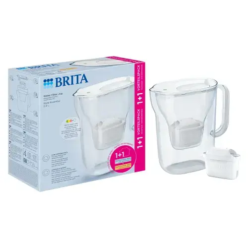Cana filtranta BRITA Style 2,4 L + 2 filtre Maxtra Pro (Alb)