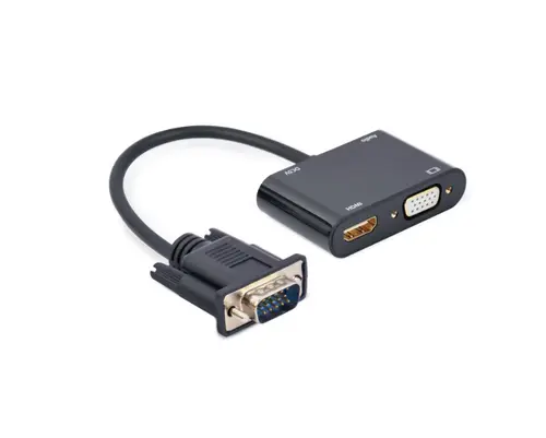 Adaptor cablu video Gembird A-VGA-HDMI-02, HDMI/VGA - VGA (Negru)