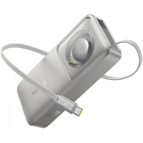 Baterie Externa Baseus OS Free2Pull P10073701843-00, 10000 mAh, 30W, QC + PD, 2 x USB-C (Gri)