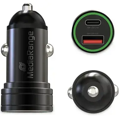 Incarcator MediaRange MRMA120, 30W, 1x USB-A si 1x USB-C (Negru)