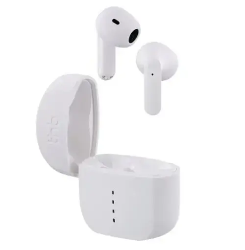 Casti True Wireless TNB ZIP 2, Bluetooth, Microfon (Alb)