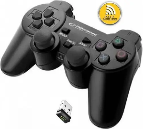 Controller Esperanza Gladiator EGG108K, Wireless, PC/PS3 (Negru)