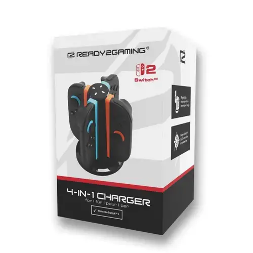 Incarcator controllere ready2gaming pentru Nintendo Switch 2, 4 in 1 (Negru)