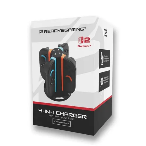 Incarcator controllere ready2gaming pentru Nintendo Switch 2, 4 in 1 (Negru)