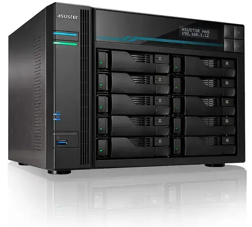 NAS AsusTor AS7110T, 10 Bay-uri, Procesor Intel Xeon E-2224, 8GB DDR4 (Negru)