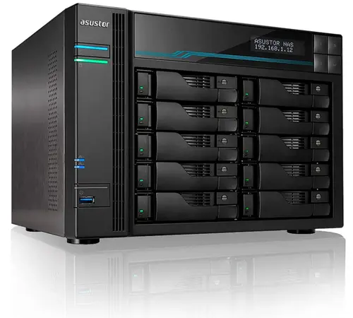 NAS AsusTor AS7110T, 10 Bay-uri, Procesor Intel Xeon E-2224, 8GB DDR4 (Negru)