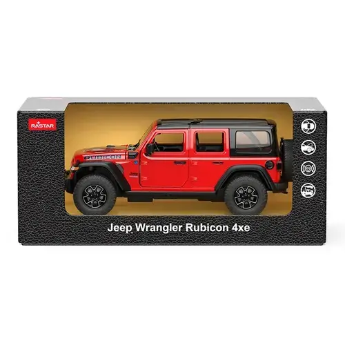 Masinuta metalica Jeep Wrangler Rubicon 4XE, scara 1 la 32 (Rosu)