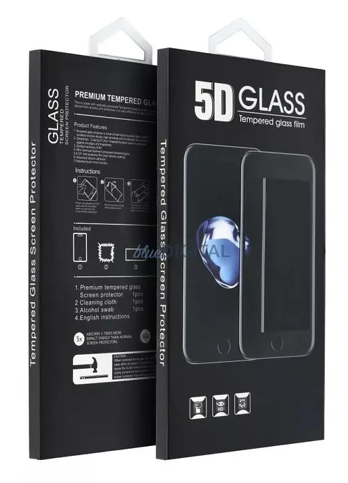 Folie de protectie Ecran OEM pentru Motorola Moto G45 / G34, Sticla Securizata, Full Glue, 5D, Neagra