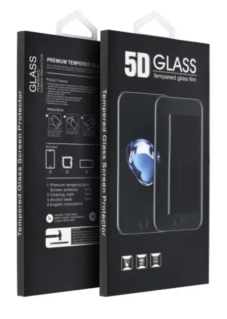 Folie de protectie Ecran OEM pentru Motorola Moto G15 / G15 Power / E15 / G05, Sticla Securizata, Full Glue, 5D, Neagra