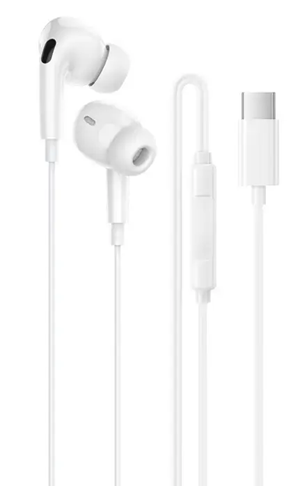 Casti Stereo Borofone BM100 Pro Fuente, USB-C, Microfon (Alb)