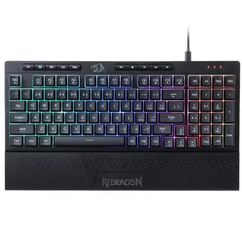 Tastatura gaming Redragon Shiva, iluminare RGB, Wired, USB (Negru)